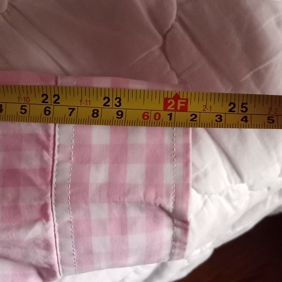 Abercrombie Kids Pink and White Checked Button Down Long Sleeve Shirt Si… - Picture 11 of 13